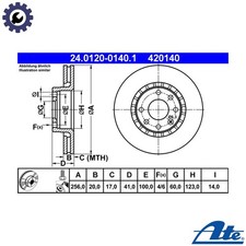 2x BRAKE DISC 24.0120-0140.1
