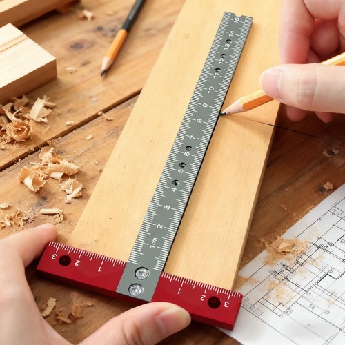 170mm aluminum square ruler - 170mm,