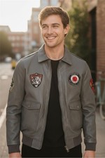 Men’s Badged Vintage Grey