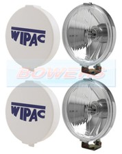 CLASSIC MINI CHROME WIPAC 5 1/2" SPOT LIGHTS SPOT LAMPS BOXED PAIR WITH COVERS