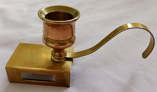 Brass matchbox candle holder - matchbox,