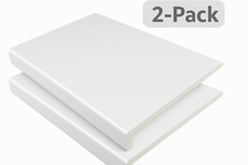White UPVC Capping Board 2m 9mm 2 Pack – Window Sill Trim Cover PVC Cladding