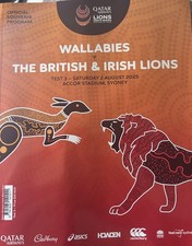 Wallabies v British and Irish Lions 2025 official 3rd Test programme, Sydney