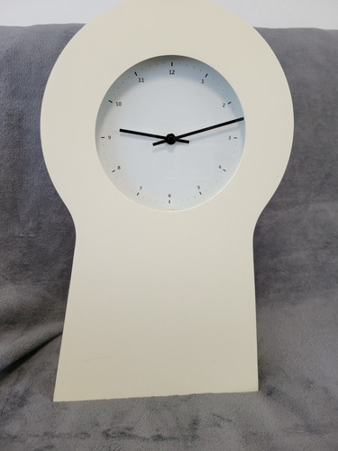 Ikea clock white metal - clock,
