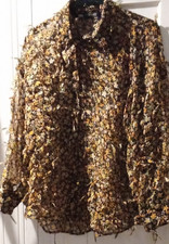 Zara Floral 3D Frill Blouse