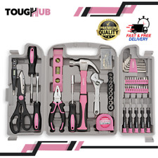 56pcs Professional Pink Tool Kit For Home Repair Tool Set With Hammer Plier Set