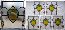 5 leaded stained glass window