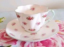 Shelley Rosebud Dainty shape Vintage Bone China Teacup & Saucer 13426
