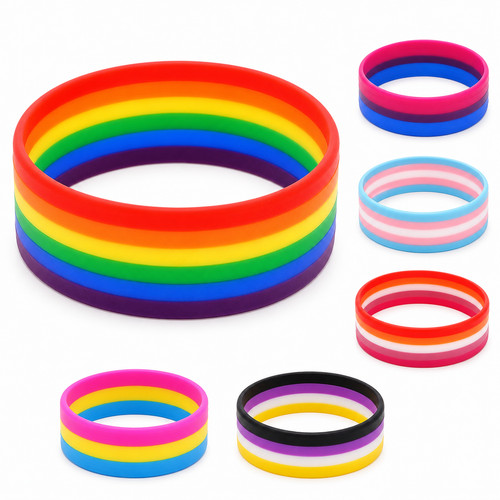 Rainbow pride silicone - rainbow,