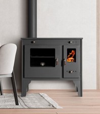 Prometey Eco Retro 7 kW Wood Cooking Stove with Cast Iron Top & Oven Left