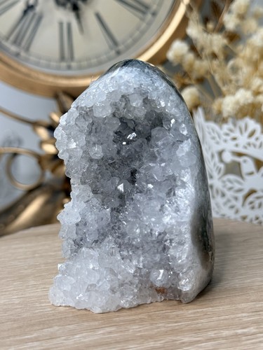 Natural white amethyst geode - white,