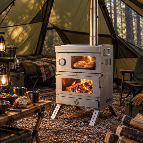 Wood stove with removable - with,