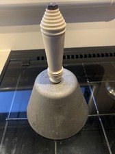 Large Antique Victorian Bronze School Church Bell 9 Inch High x 5.5Inch Dia. 34