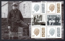 2024 WINSTON CHURCHILL DEFINITIVES PANE from PSB CY7 Mint M24L + MPIL  V5280L