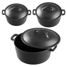 2-4L Cast Iron Casserole Dish
