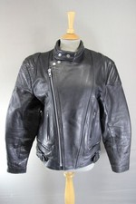 CLASSIC WADDINGTON BLACK LEATHER BIKER JACKET 38 INCH CHEST