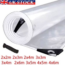 All Sizes Of Heavy Duty Clear Tarpaulin Waterproof Cover Ground Camping Sheet UK