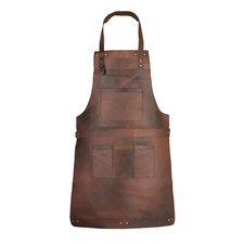 Full Grain Leather Apron for men Butcher BBQ Grill Woodwork Unisex Apron Gift
