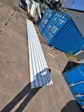 Corrugated Steel Cladding Sheets - White - 8.1m L x 780mm wide