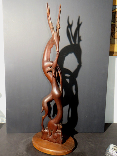 Mid century stylized carved - mid-century,