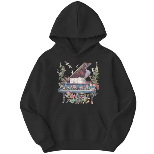 Floral grand piano - floral, girls