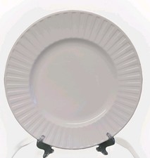 WEDGWOOD NIGHT AND DAY WHITE RIBBED BONE CHINA  DINNER PLATE 27CMS DIAMETER.    