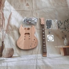 Unfinished DIY SG kit Electric Guitar with Rosewood fretboard fixed bridge 
