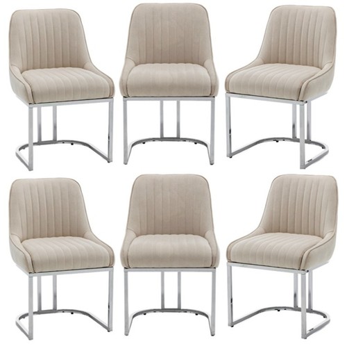 Set beige velvet dining - set, of