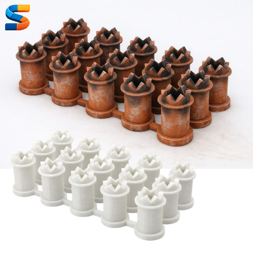 Set round base chimney pots - chimney,