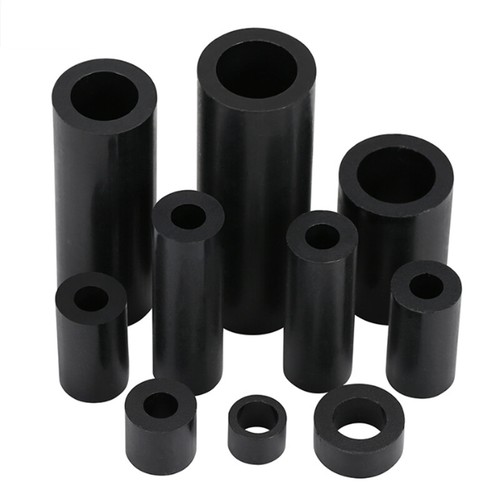 Black nylon standoff plastic - black,