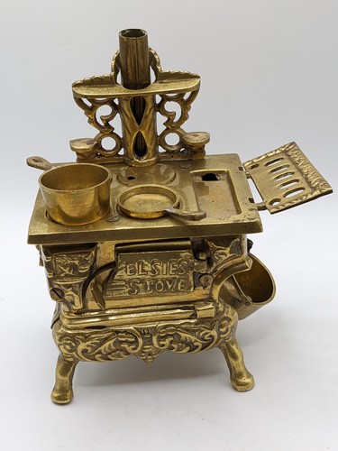 Antique brass elsie stove - brass,