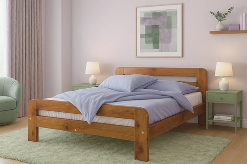 Handmade solid wood bed - bed, frame
