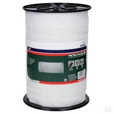 ELECTRIC FENCE TAPE 40MM x 200 Metre Roll White Poly Fencing Horse Paddock 200m