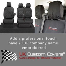 Renault Trafic Crew Cab Front Seat Covers Leatherette With Emb (2024+) 1027 Bem