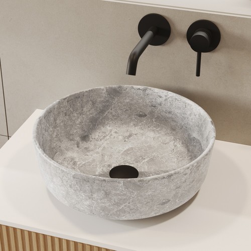 Stone effect round countertop - effect,