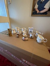 VINTAGE LARGE JOB LOT OF 12 CERAMIC CHINA JUGS NICE MIXED LOTS VARIOUS STYLES
