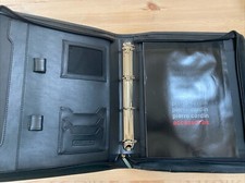 PIERRE CARDIN ZIP ORGANISER(B)-FOLIO/4 RING FOLDER-A4 SIZE-BLACK FAUX LEATHER