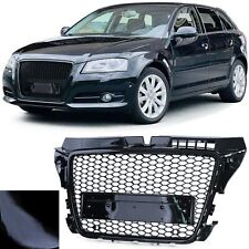 FRONT BLACK GRILL PDC FOR AUDI A3 8P 08-12 RS LOOK SPOILER BODY KIT NEW GRIGLIA