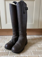Toggi Calgary Long Riding Boots Size Uk 4 Regular Width Brown Leather Yard Eu 37