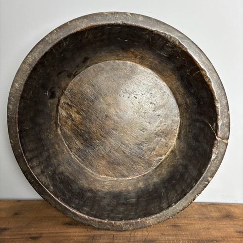 Vintage wooden dough bowl - vintage,