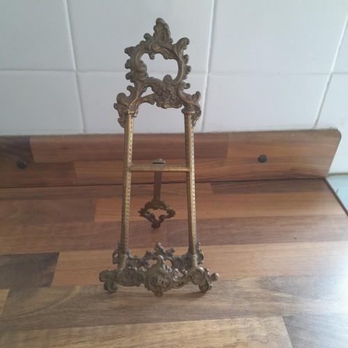 Brass vintage ornate plate - brass,