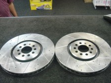 VW GOLF MK4 R32 TT A3 3.2 V6 8N CROSS DRILLED GROOVED BRAKE DISCS 334MM X30MM