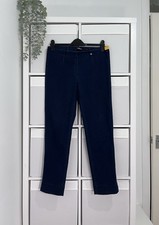 Robell Marie Jeans Pull On Trousers Size 14 Short Dark Blue Stretchy L28