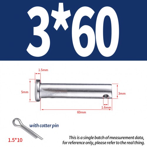 3mm 4mm 5mm clevis pin - 4mm, 304