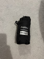 Women’s Primark black rain parka in a bag size Large 14-16