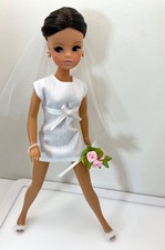 OOAK Custom Repainted Vintage Sindy Doll Bride 60’s Handmade Wedding Outfit 