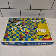 Vintage 1991 The Simpsons 3D Chess Set Complete