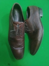 Ecco men brown leather derby - brown,