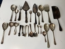 Mixed Spoons, Cake Slice, Fork