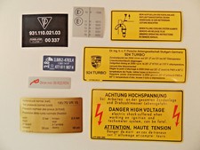 Under Bonnet Engine Bay Decal Sticker Set for PORSCHE 924 TURBO 931 932 S1 1979